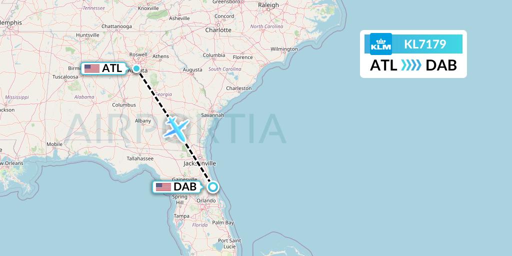 KL7179 Flight Status KLM Atlanta to Daytona Beach (KLM7179)