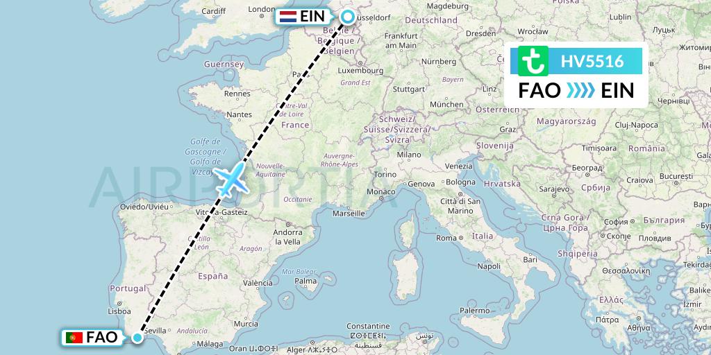 HV5516 Flight Status Transavia Faro to Eindhoven (TRA5516)