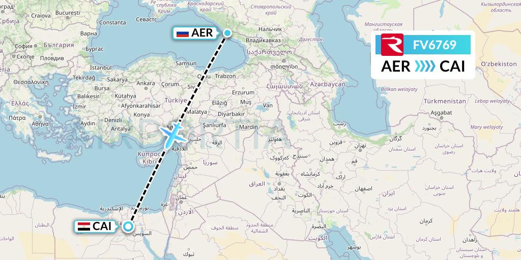 FV6769 Flight Status Rossiya: Sochi to Cairo (SDM6769)