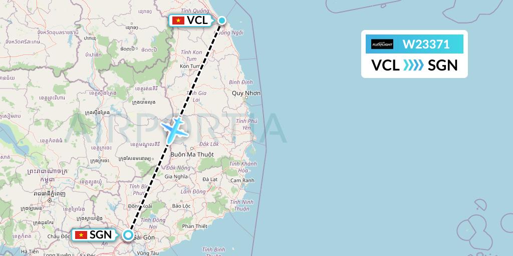 W23371 Flex Flight Flight Map: Chu Lai to Ho Chi Minh City