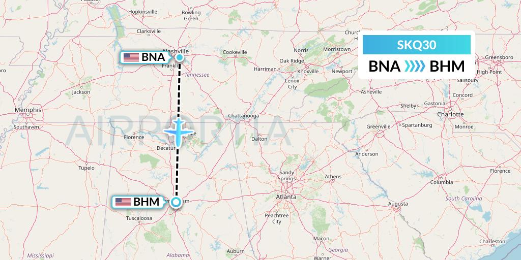 SKQ30 Flight Status Labcorp Nashville to Birmingham