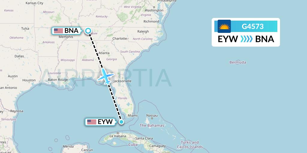 G4573 Flight Status Allegiant Air Key West to Nashville (AAY573)
