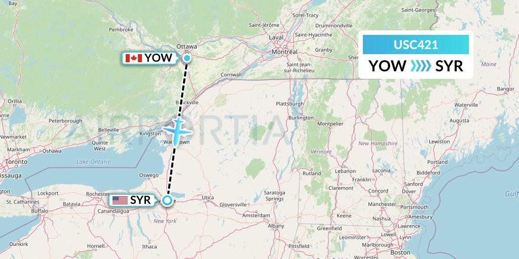 USC421 Flight Status Express Ottawa to Syracuse