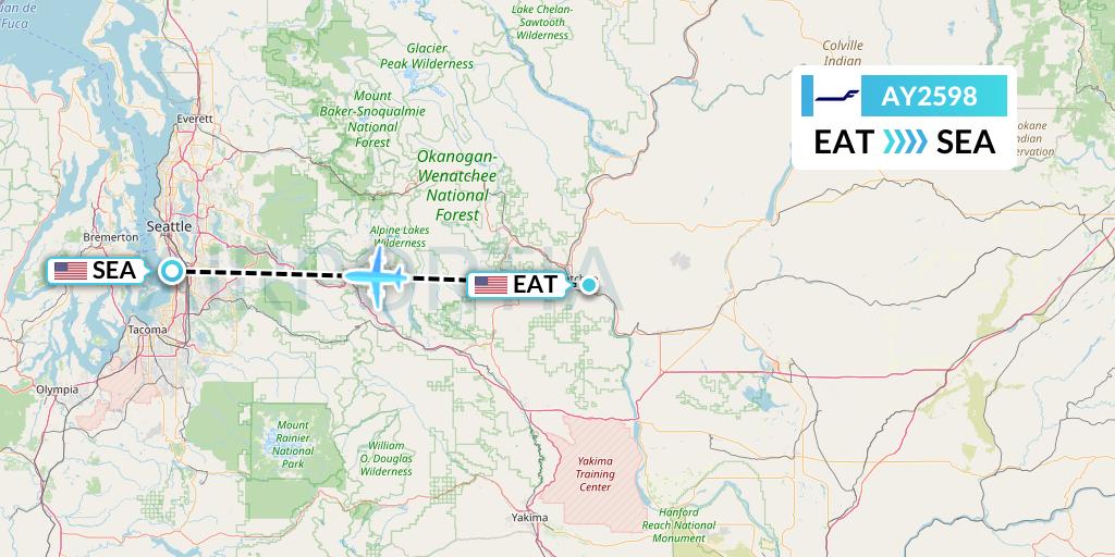 AY2598 Flight Status Finnair Wenatchee to Seattle (FIN2598)