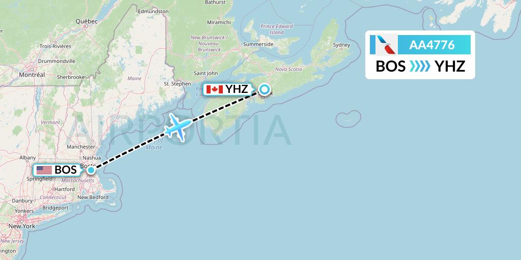 AA4776 Flight Status American Airlines Boston to Halifax (AAL4776)