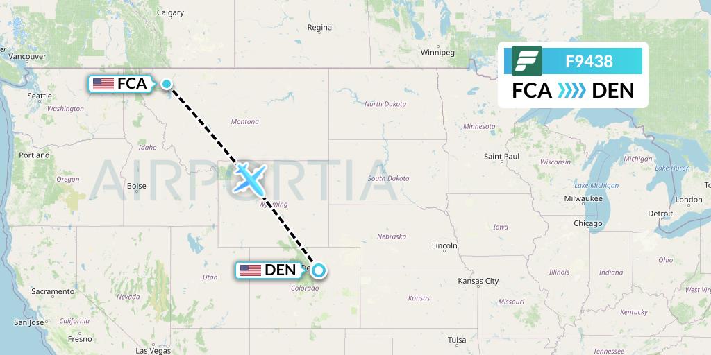 F9438 Flight Status Frontier Airlines Kalispell to Denver (FFT438)