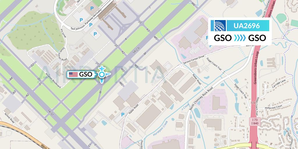 UA2696 Flight Status United Airlines Greensboro to Greensboro (UAL2696)