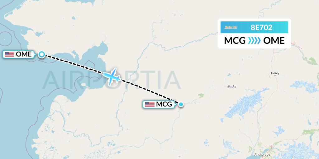 8E702 Flight Status Bering Air McGrath to Nome (BRG702)