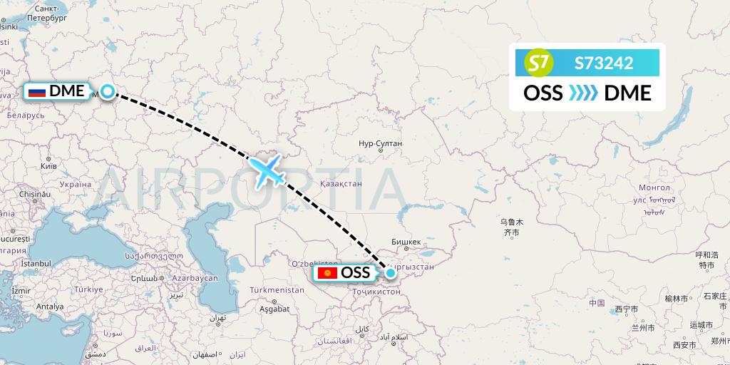 S73242 Flight Status S7 Airlines Osh to Moscow (SBI3242)