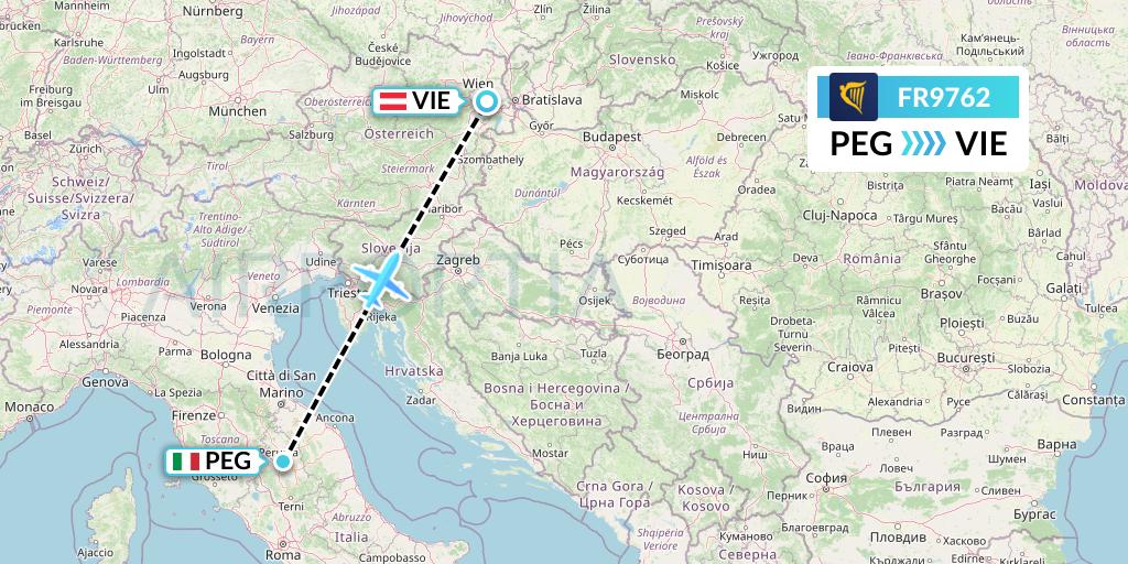 FR9762 Flight Status Ryanair Perugia to Vienna (RYR9762)