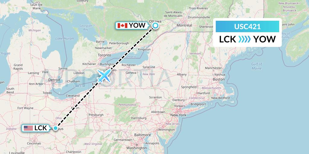 USC421 Flight Status Express Columbus to Ottawa