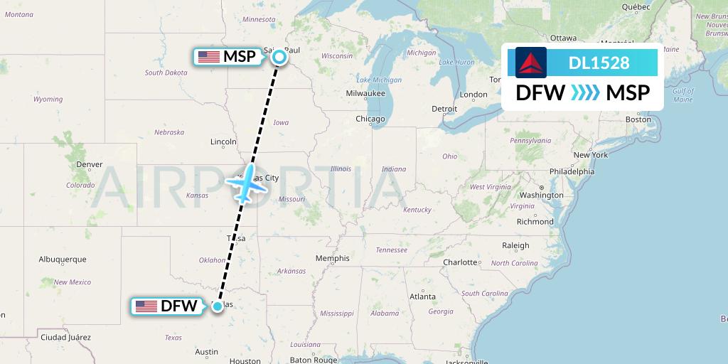 DL1528 Flight Status Delta Air Lines Dallas to Minneapolis (DAL1528)