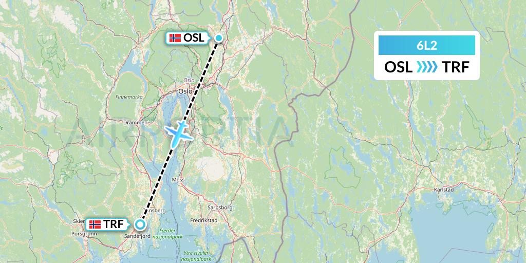 6L2 Aklak Air Flight Map: Oslo to Oslo