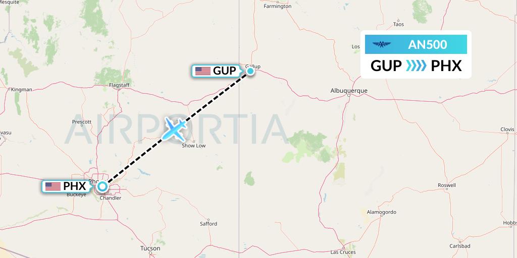 AN500 Flight Status Advanced Air Gallup to Phoenix (WSN500)