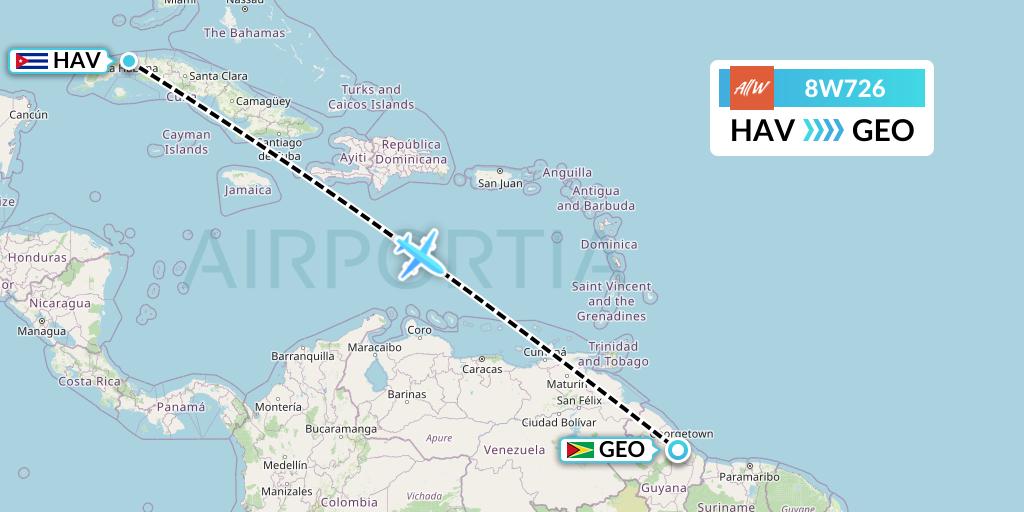 8W726 Flight Status Fly AllWays Havana to (EDR726)