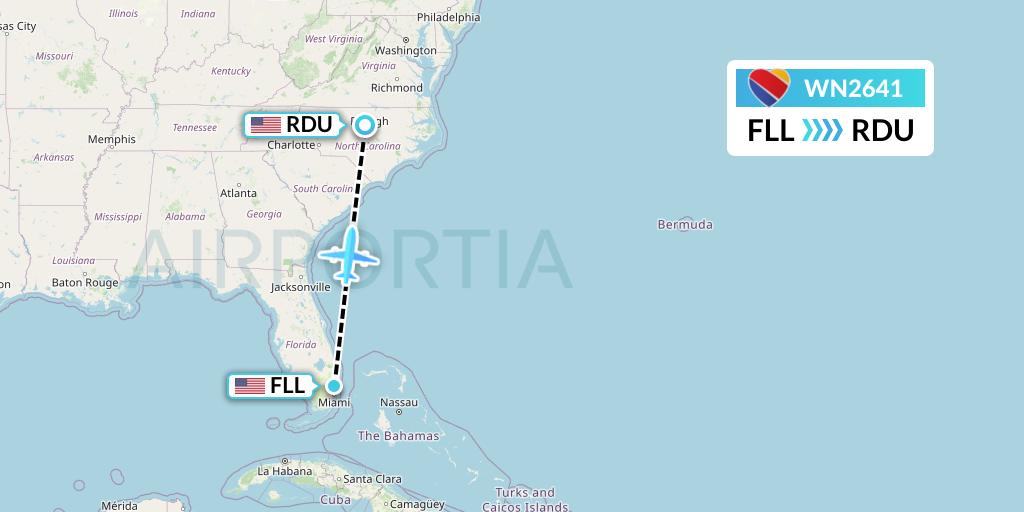wn2641-flight-status-southwest-airlines-fort-lauderdale-to-raleigh