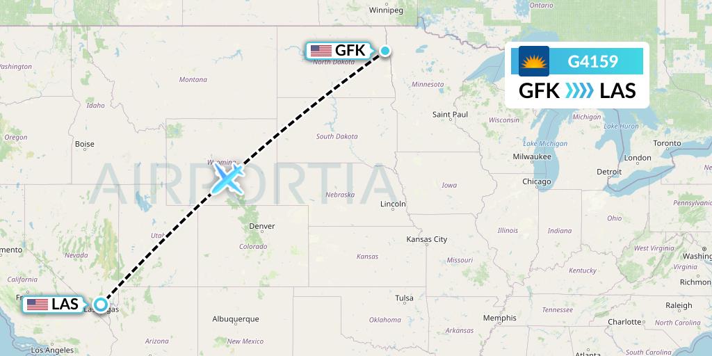 G4159 Flight Status Allegiant Air Grand Forks to Las Vegas (AAY159)