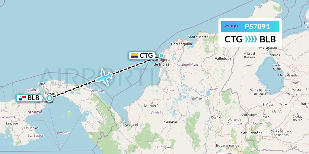 P57091 Flight Status Copa Airlines Colombia Cartagena to Balboa (RPB7091)
