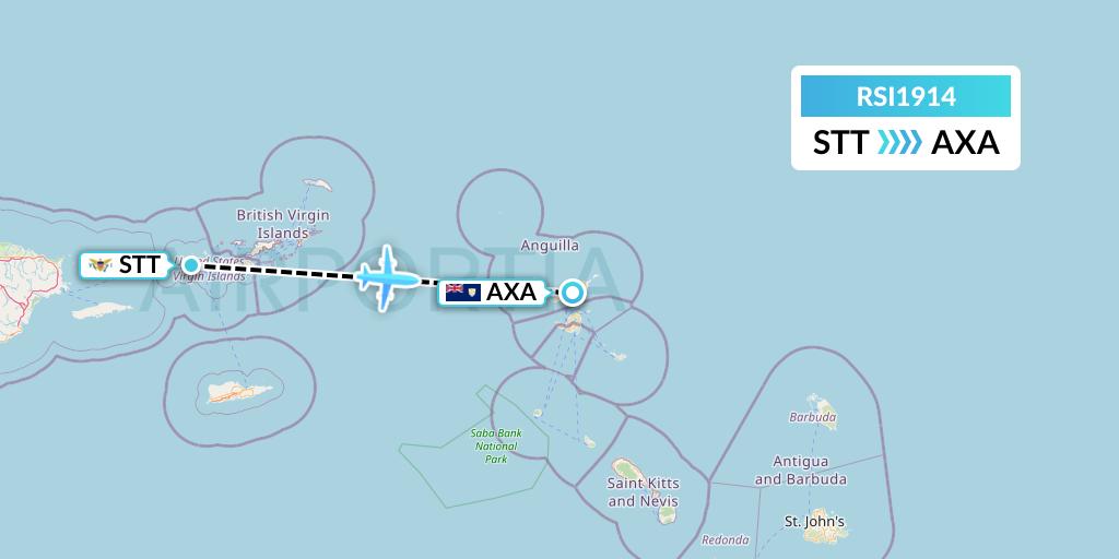 RSI1914 Flight Status Air Sunshine St. Thomas to The Valley (YI1914)