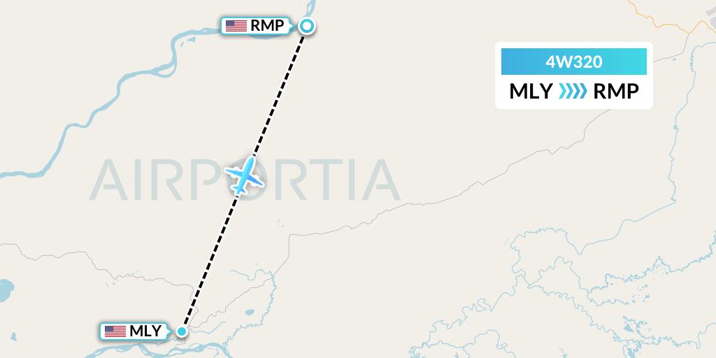 4W320 Warbelows Air Ventures Flight Map: Manley Hot Springs to Rampart