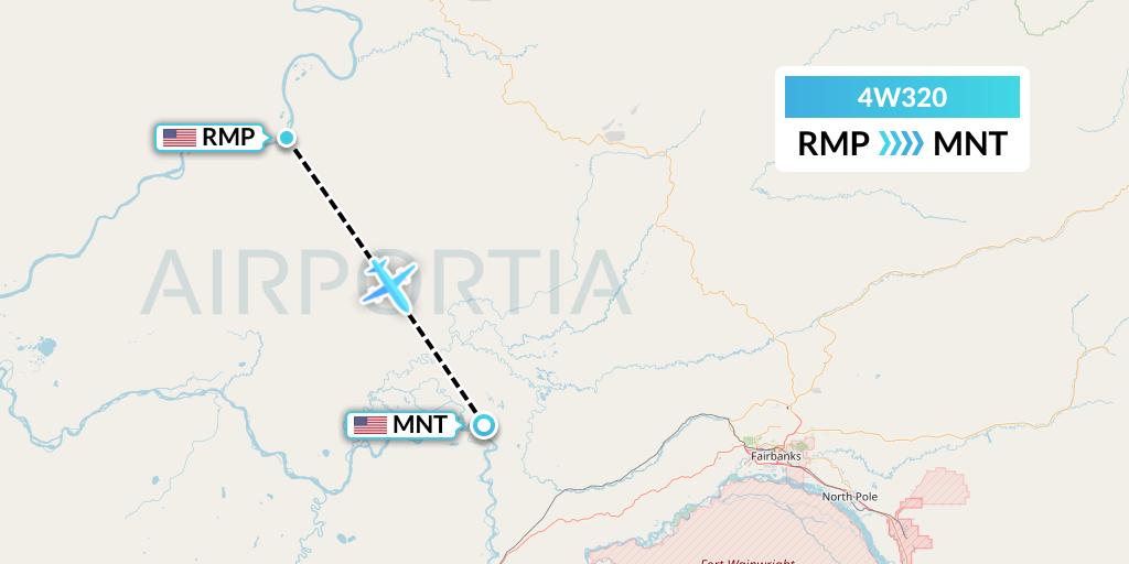 4W320 Warbelows Air Ventures Flight Map: Rampart to Minto