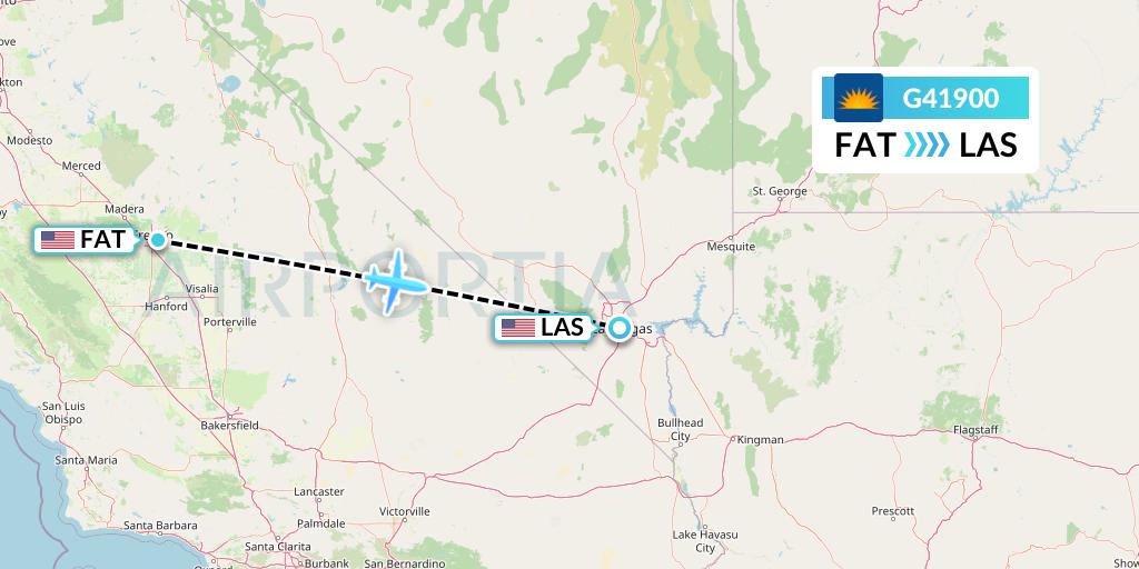 G41900 Allegiant Air Flight Map: Fresno to Las Vegas