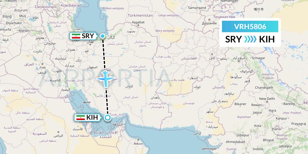 VRH5806 Flight Status Varesh Airlines Sari to Kish Island