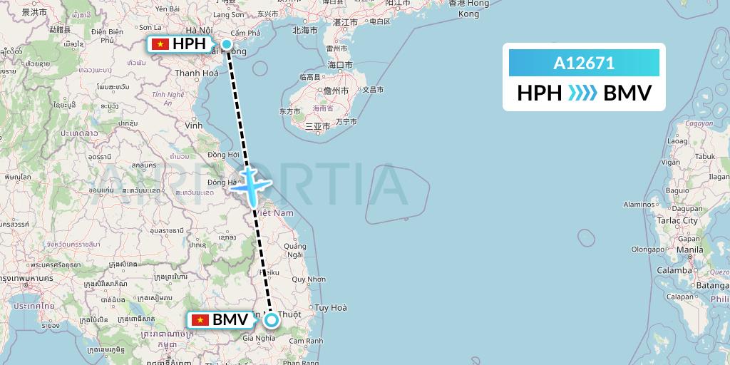 A12671 A.p.g. Distribution Systems Flight Map: Haiphong to Buon Ma Thuot