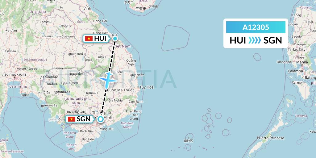 A12305 A.p.g. Distribution Systems Flight Map: Hue to Ho Chi Minh City