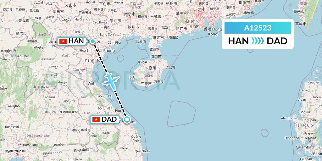A12523 A.p.g. Distribution Systems Flight Map: Hanoi to Da Nang