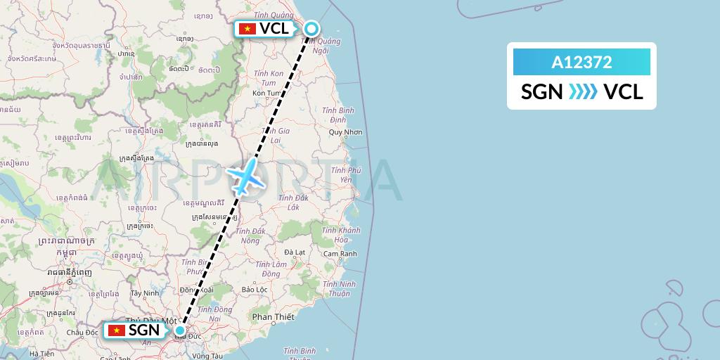 A12372 A.p.g. Distribution Systems Flight Map: Ho Chi Minh City to Chu Lai