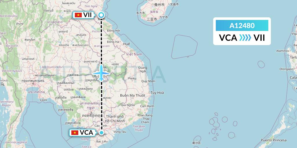 A12480 A.p.g. Distribution Systems Flight Map: Can Tho to Vinh