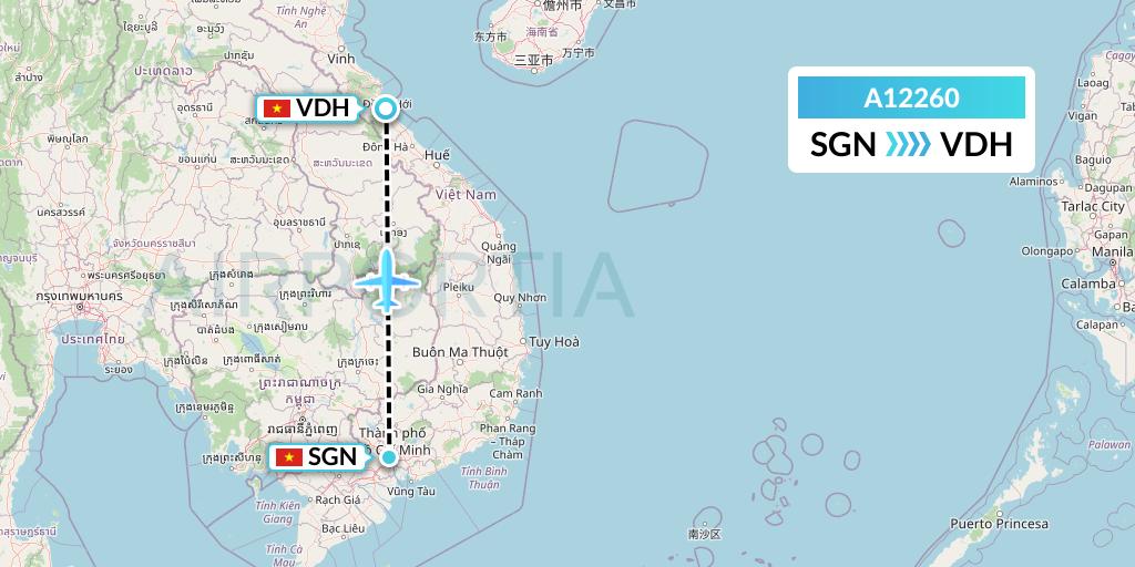 A12260 A.p.g. Distribution Systems Flight Map: Ho Chi Minh City to Dong Hoi