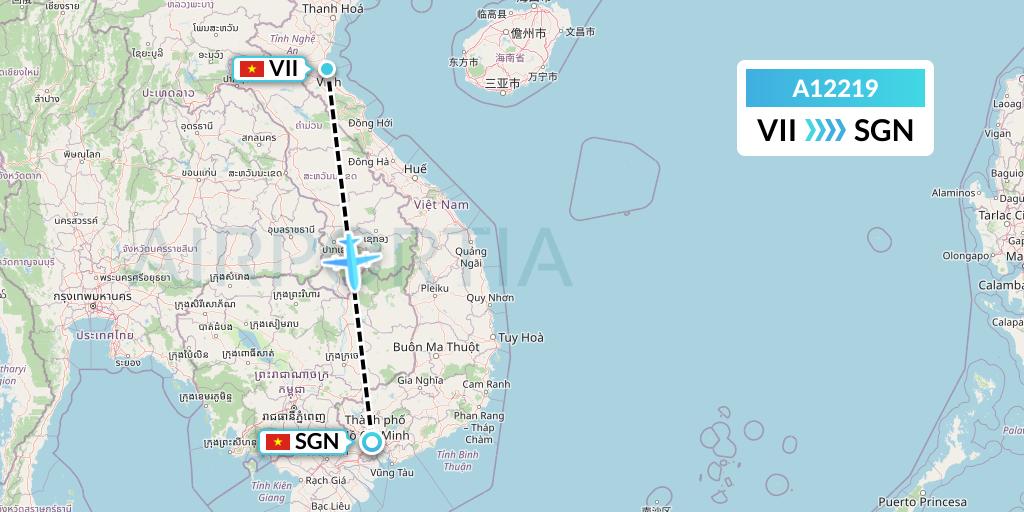 A12219 A.p.g. Distribution Systems Flight Map: Vinh to Ho Chi Minh City