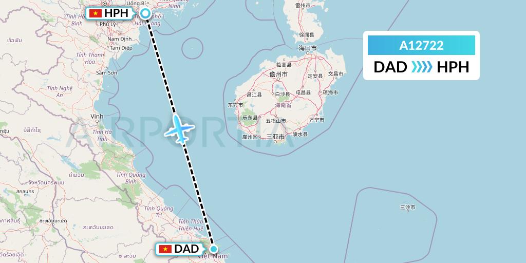 A12722 A.p.g. Distribution Systems Flight Map: Da Nang to Haiphong