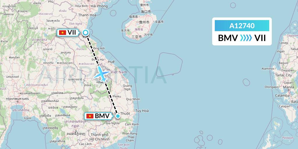 A12740 A.p.g. Distribution Systems Flight Map: Buon Ma Thuot to Vinh