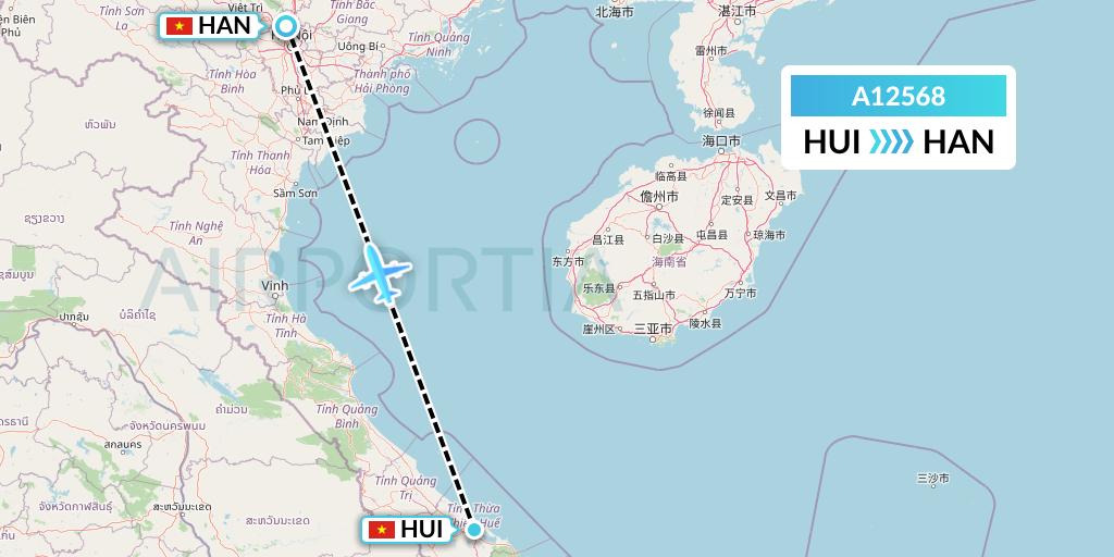 A12568 A.p.g. Distribution Systems Flight Map: Hue to Hanoi