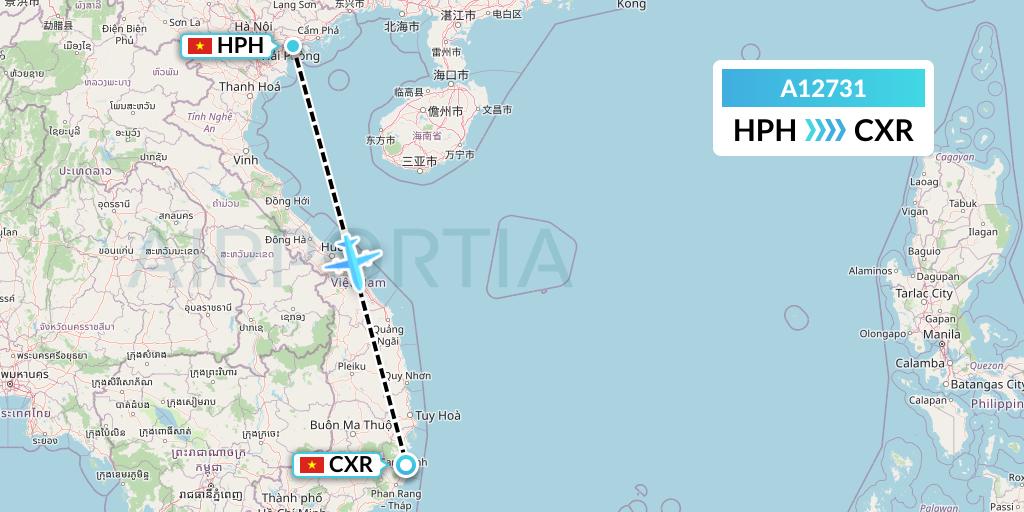 A12731 A.p.g. Distribution Systems Flight Map: Haiphong to Nha Trang