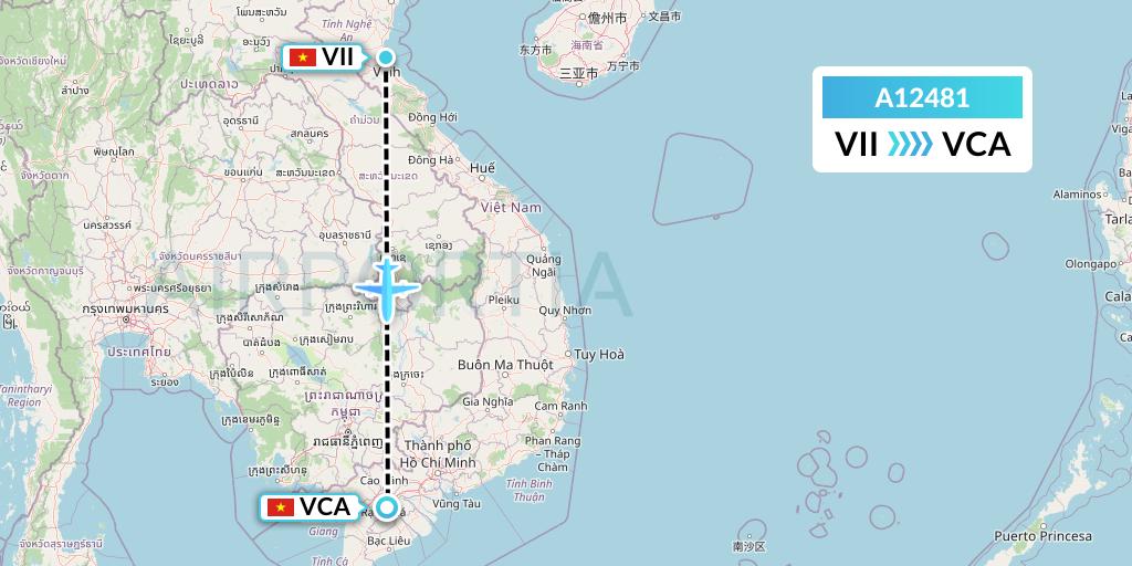 A12481 A.p.g. Distribution Systems Flight Map: Vinh to Can Tho