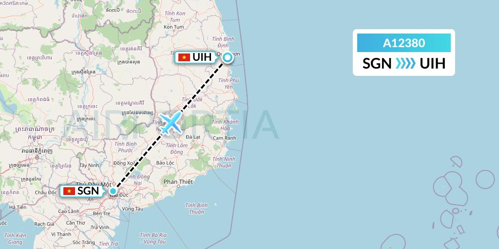 A12380 A.p.g. Distribution Systems Flight Map: Ho Chi Minh City to Qui Nhon