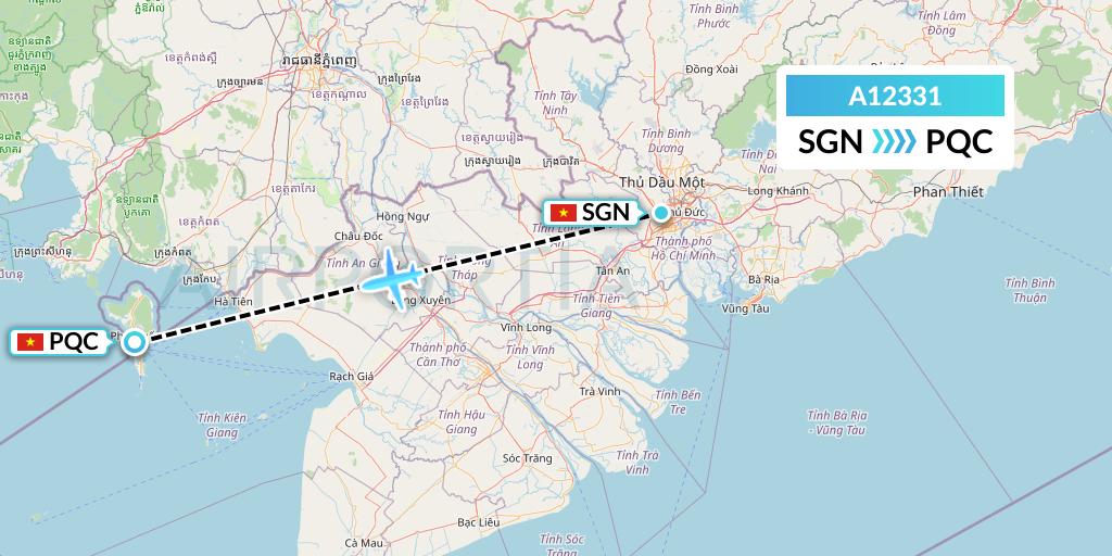 A12331 A.p.g. Distribution Systems Flight Map: Ho Chi Minh City to Phu Quoc