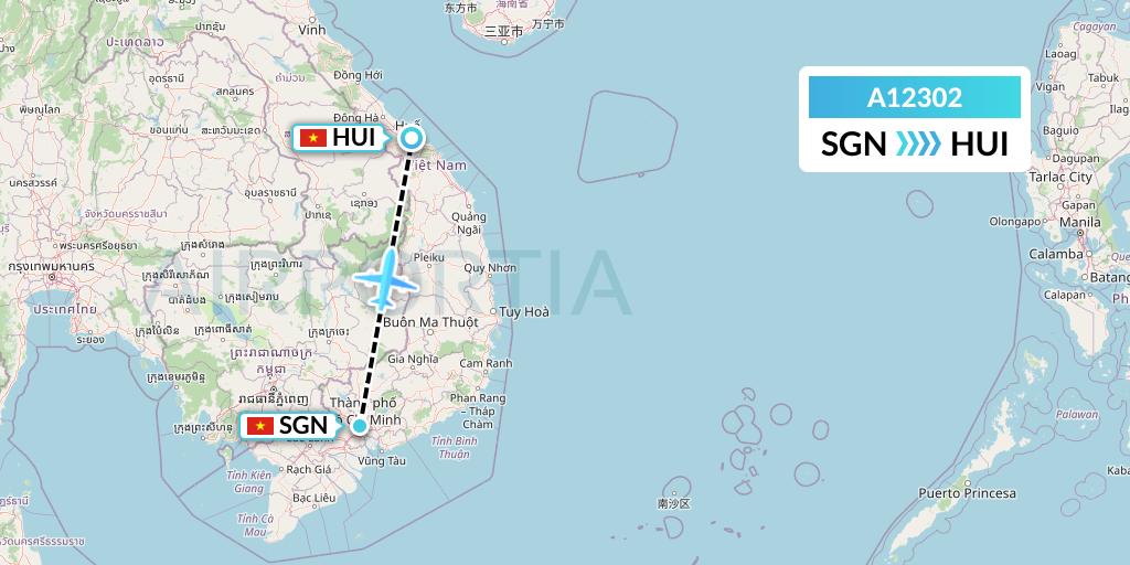 A12302 A.p.g. Distribution Systems Flight Map: Ho Chi Minh City to Hue