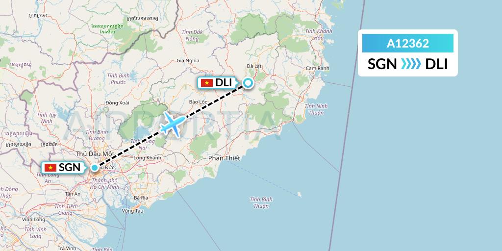 A12362 A.p.g. Distribution Systems Flight Map: Ho Chi Minh City to Da Lat