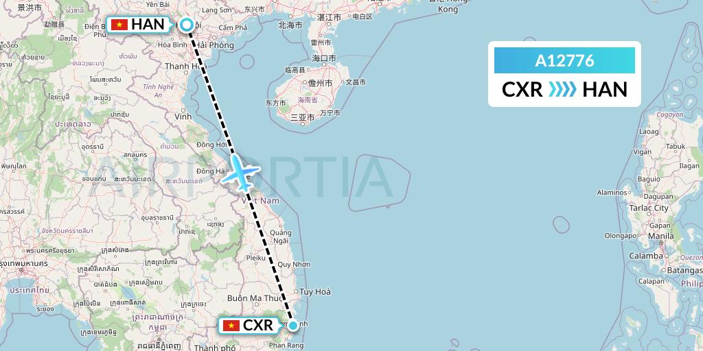 A12776 A.p.g. Distribution Systems Flight Map: Nha Trang to Hanoi
