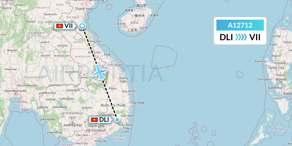 A12712 A.p.g. Distribution Systems Flight Map: Da Lat to Vinh