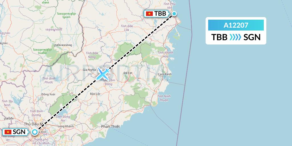 A12207 A.p.g. Distribution Systems Flight Map: Tuy Hoa to Ho Chi Minh City