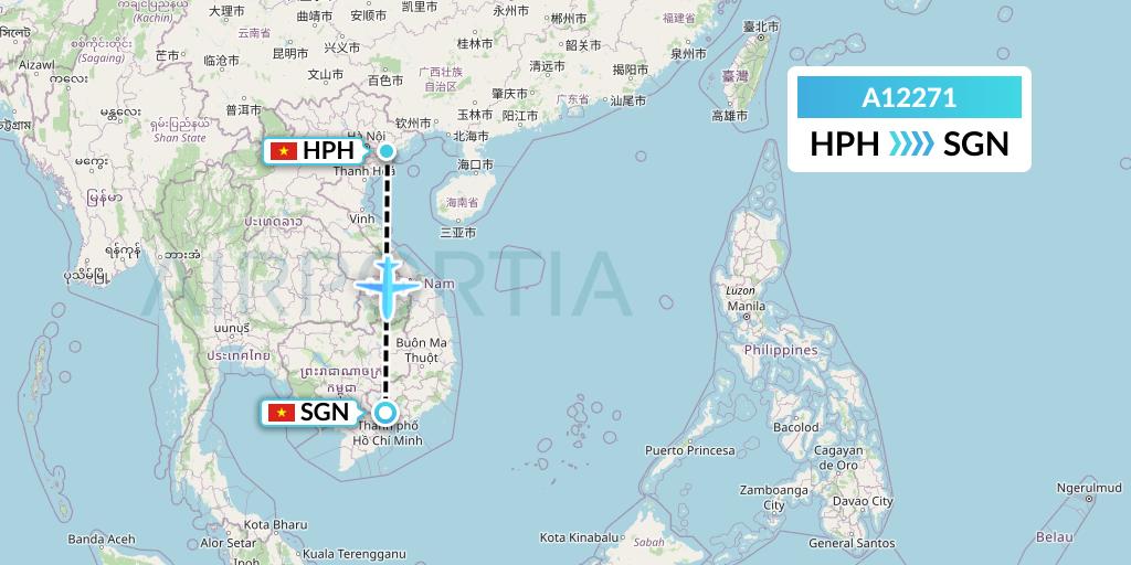 A12271 A.p.g. Distribution Systems Flight Map: Haiphong to Ho Chi Minh City