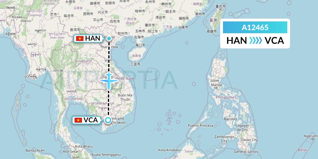 A12465 A.p.g. Distribution Systems Flight Map: Hanoi to Can Tho