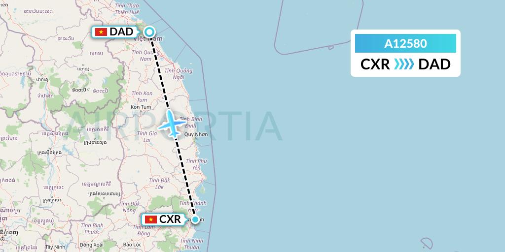 A12580 A.p.g. Distribution Systems Flight Map: Nha Trang to Da Nang