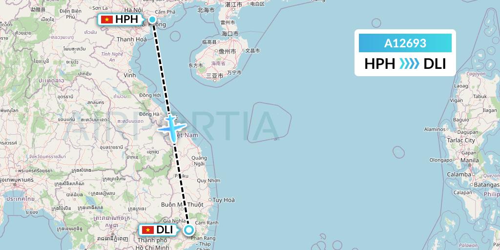 A12693 A.p.g. Distribution Systems Flight Map: Haiphong to Da Lat